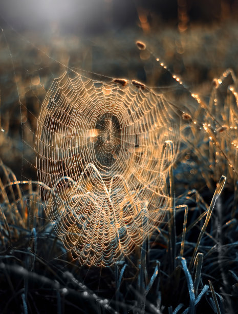 秋天的蜘蛛网图片下载