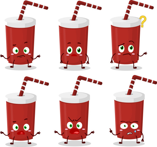 卡通人物的红色纸板杯装什么图片下载