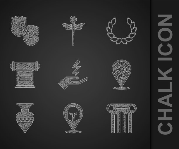 古希腊的宙斯戴着头盔，古柱牛头怪图片下载