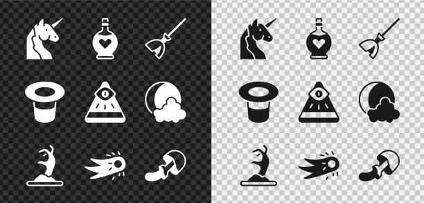 独角兽的瓶子里装着女巫的爱情魔药图片下载