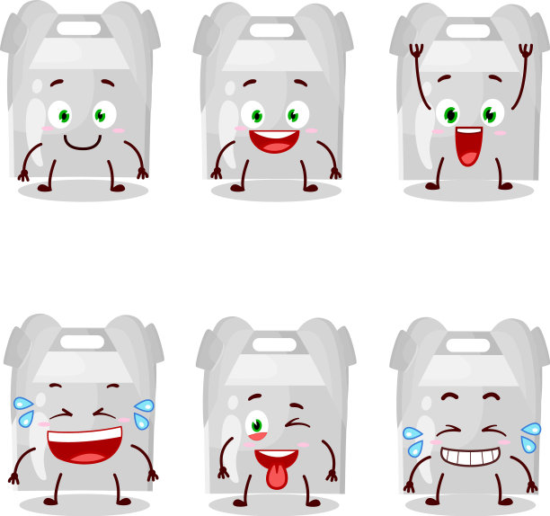 卡通人物食品袋的微笑图片下载