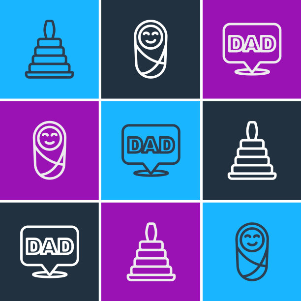 设线金字塔玩具说话泡泡爸爸和图片下载