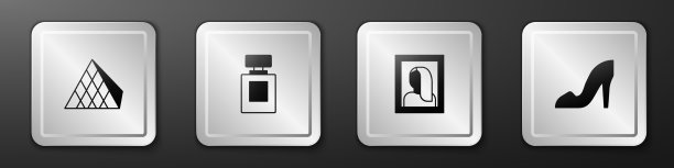 设置卢浮宫玻璃金字塔香水肖像图片下载