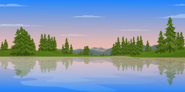 湖边的背景图片下载