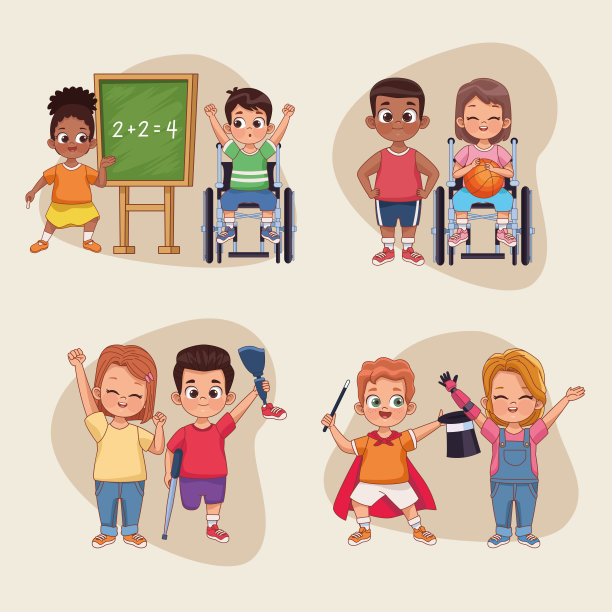 八个残疾儿童角色图片下载