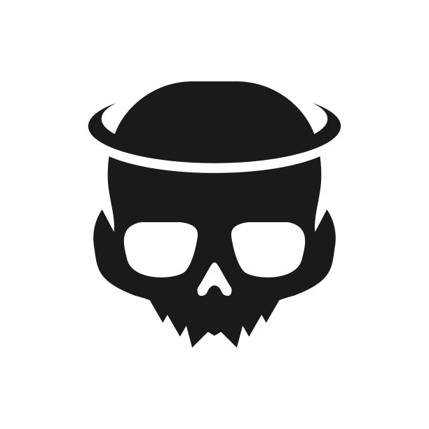 插图矢量图形的头骨标志图片下载