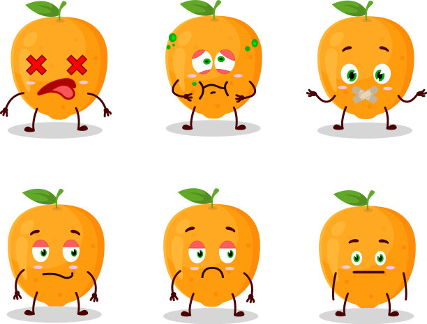 橙子水果卡通人物没有图片下载