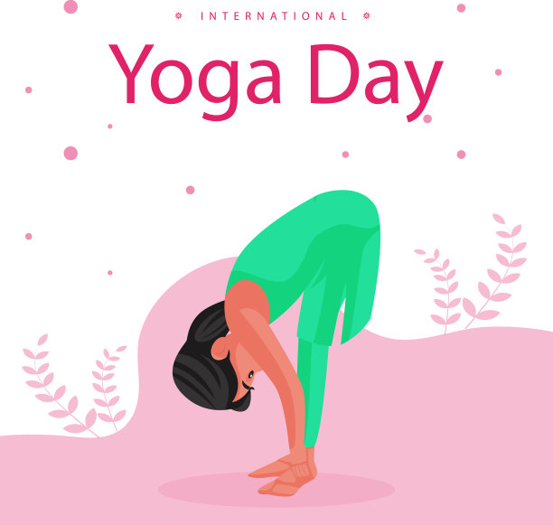 瑜伽日的横幅设计图片下载