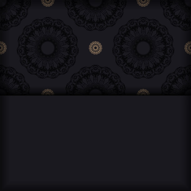 模板祝贺小册子在黑色与印度装饰图片下载