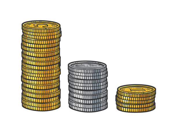 成堆的硬币图片下载