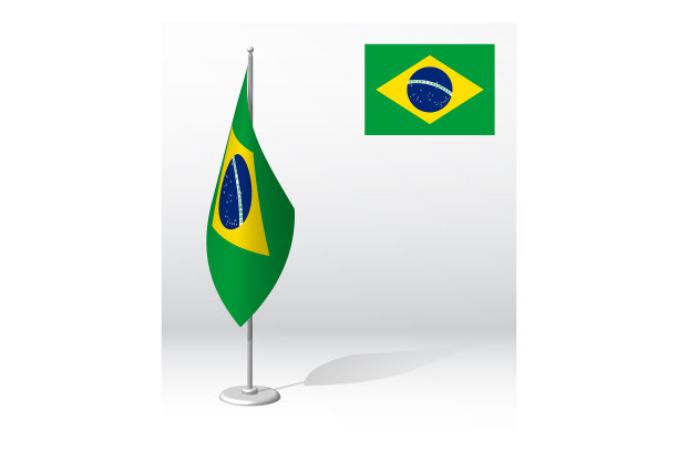 巴西共和国国旗上的旗杆图片下载