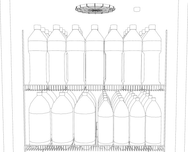 像商店冰箱的外形，里面装着几瓶图片下载