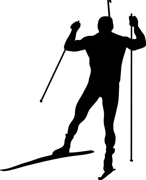 双项全能剪影图片下载