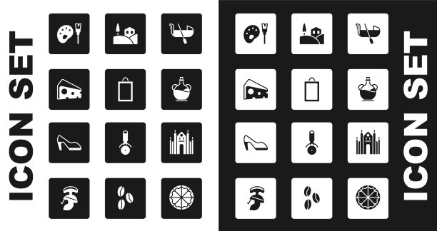 设置贡多拉画奶酪油漆刷图片下载