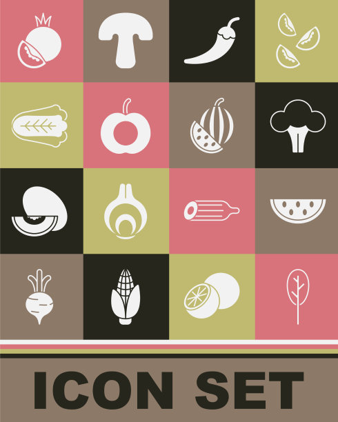 设置菠菜西瓜花椰菜辣辣椒图片下载