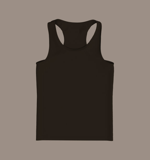 扁平无袖t恤模型在前面和后面的观点图片下载