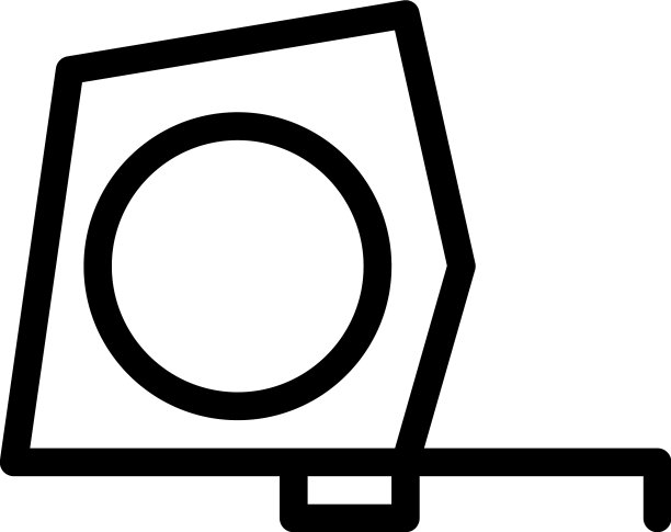 和标志卷尺轮廓风格图标图片下载