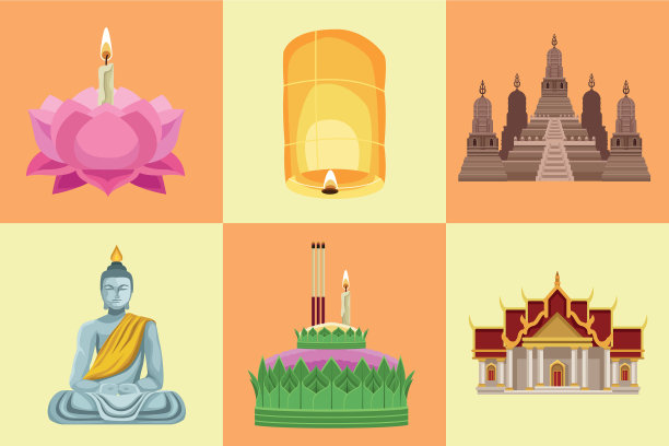 六个合金水灯花图标图片下载