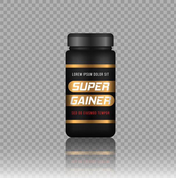 现实的黑色塑料瓶或罐子蛋白质图片下载