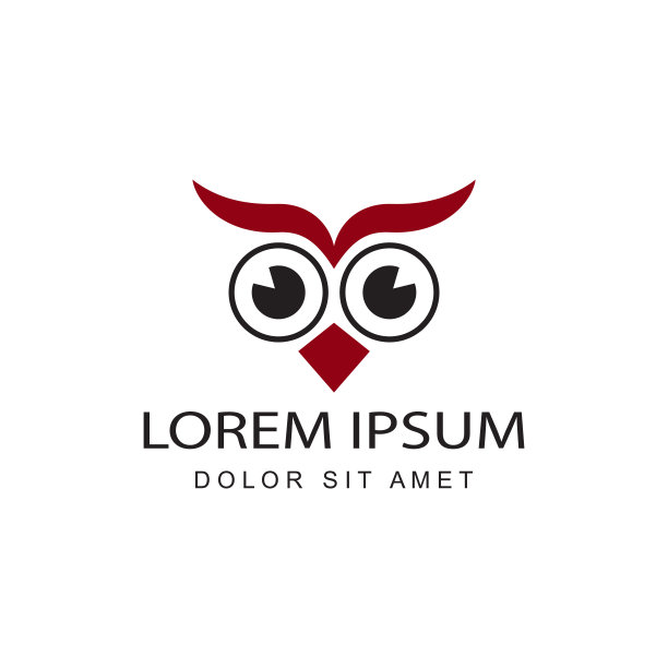 猫头鹰符号模板设计矢量图片下载