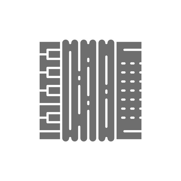 手风琴bayan灰色图标孤立在白色图片下载