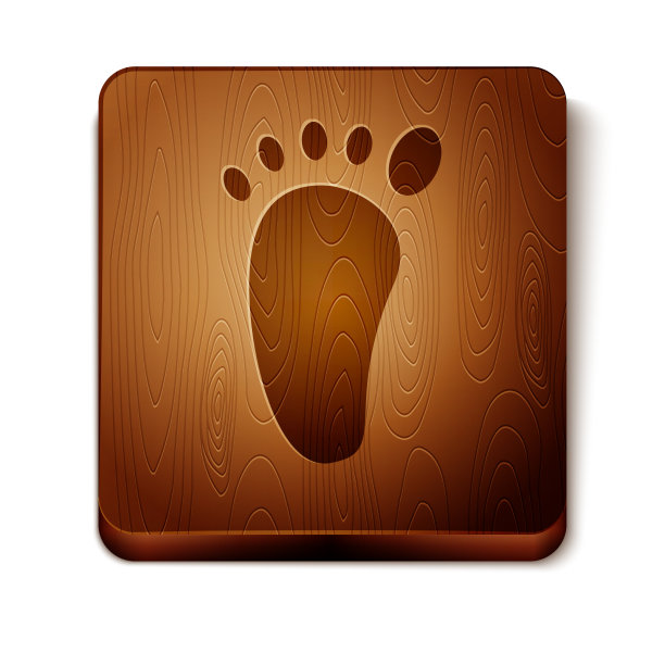 棕色足底按摩图标孤立在白色图片下载