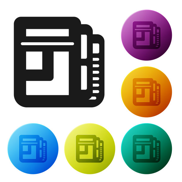 黑色股票市场新闻图标孤立于白色图片下载