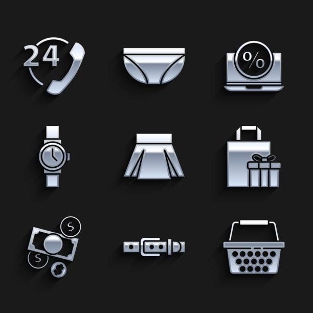 套裙、皮带、购物篮、礼盒图片下载