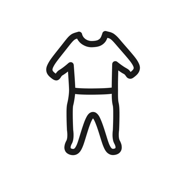 睡衣图标婴儿睡衣线图标图片下载