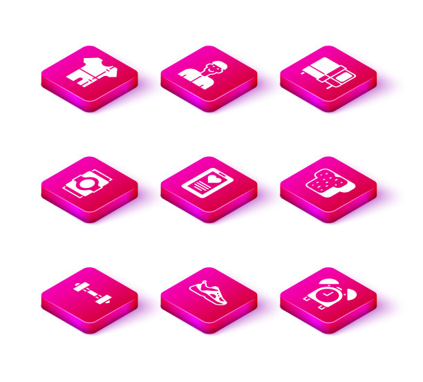 设置哑铃运动运动鞋汽水罐医疗图片下载