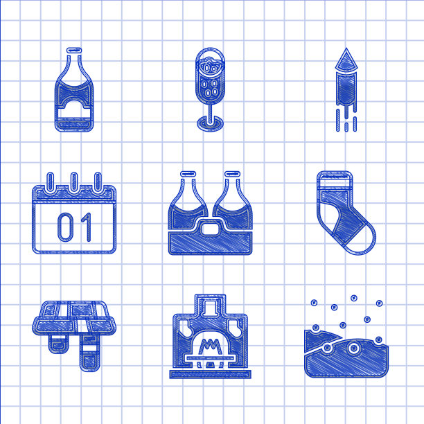 设置香槟酒瓶室内壁炉下雪图片下载