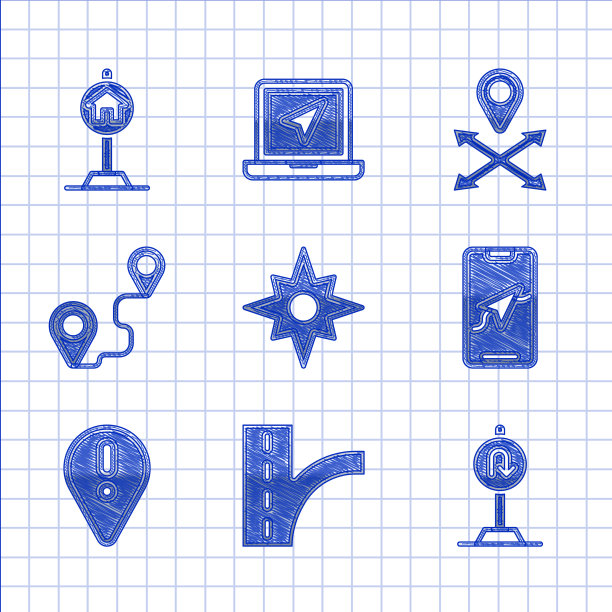设风蔷薇路交通标志掉头路图片下载