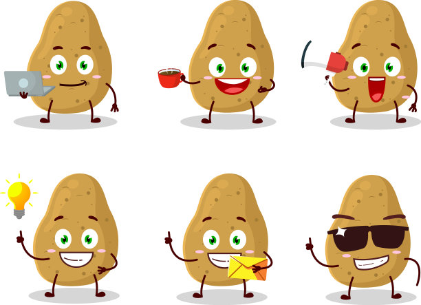 土豆卡通人物有各种类型图片下载