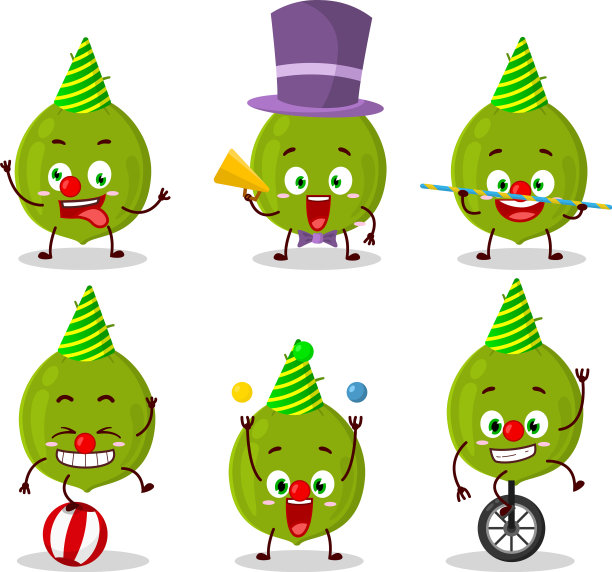 卡通人物绿椰子与各种各样图片下载