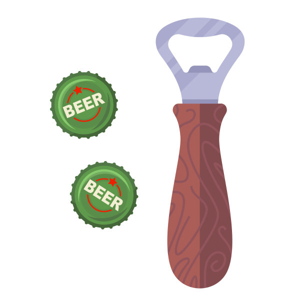 带酒精盖的铁制啤酒瓶开瓶器图片下载