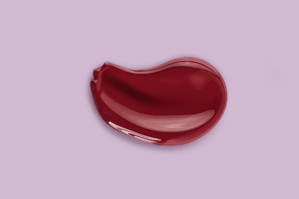 红色彩妆涂抹质地唇彩唇膏。图片下载