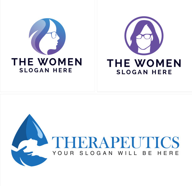 保健治疗治愈美女标志图片下载