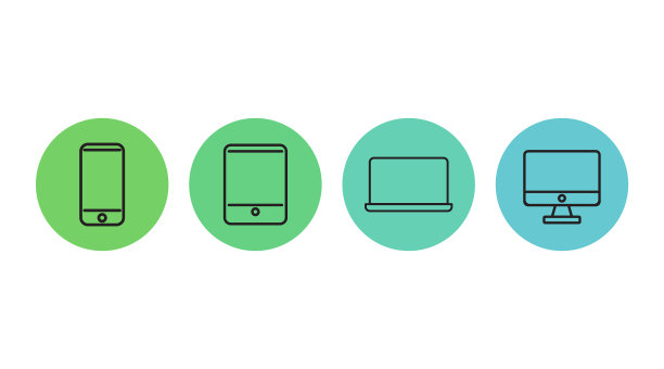 圆角设备图标集图片下载