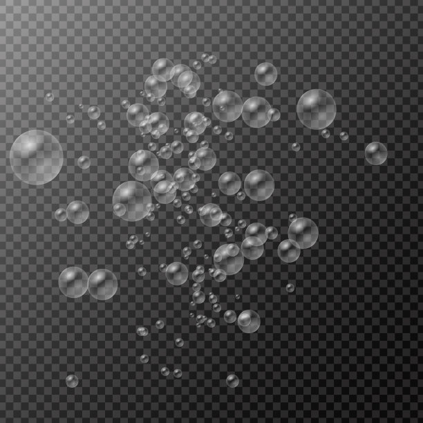 一套现实的彩色水肥皂泡沫图片下载