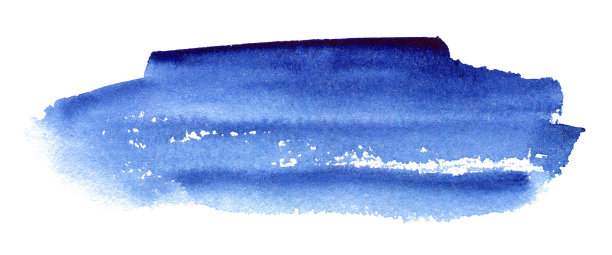 蓝色水彩着色与梯度和纹理。水彩云图片下载