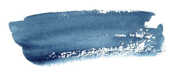 蓝色水彩着色与梯度和纹理。水彩云图片下载