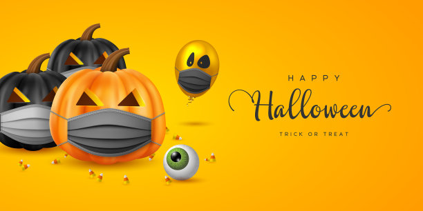 万圣节的冠状病毒的概念图片下载