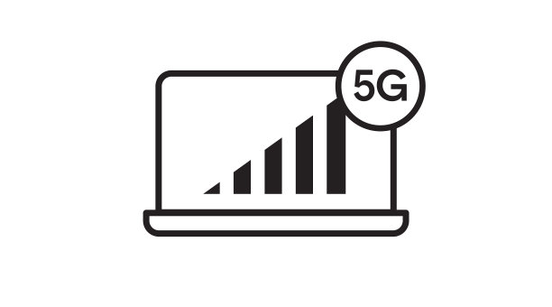 带wifi和5g图标的笔记本电脑图片下载
