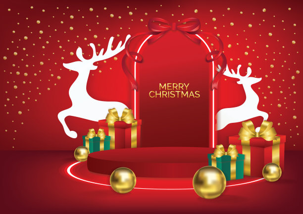 圣诞节讲台背景图片下载