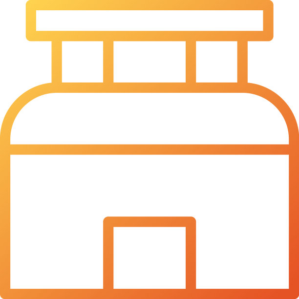 和标志屋的渐变线条风格图标完美图片下载