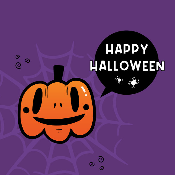 快乐的万圣节贺卡南瓜图片下载