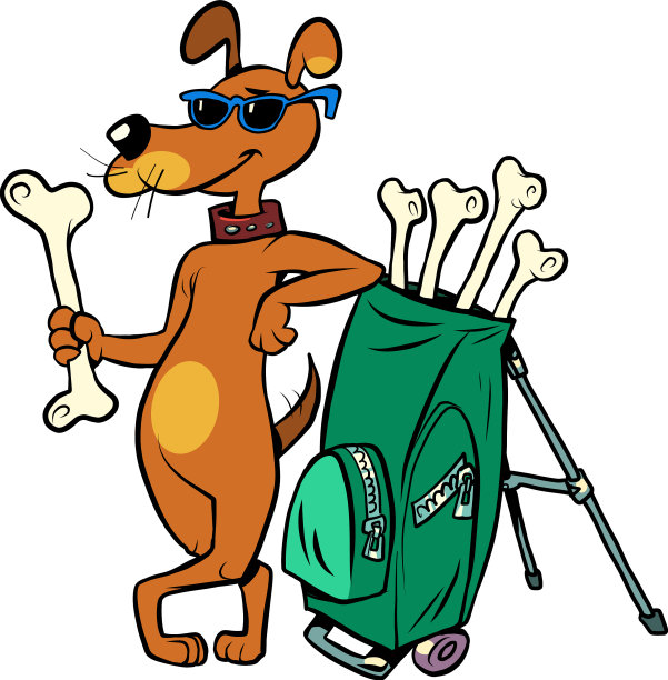 宠物友好的高尔夫俱乐部可爱的狗的性格图片下载