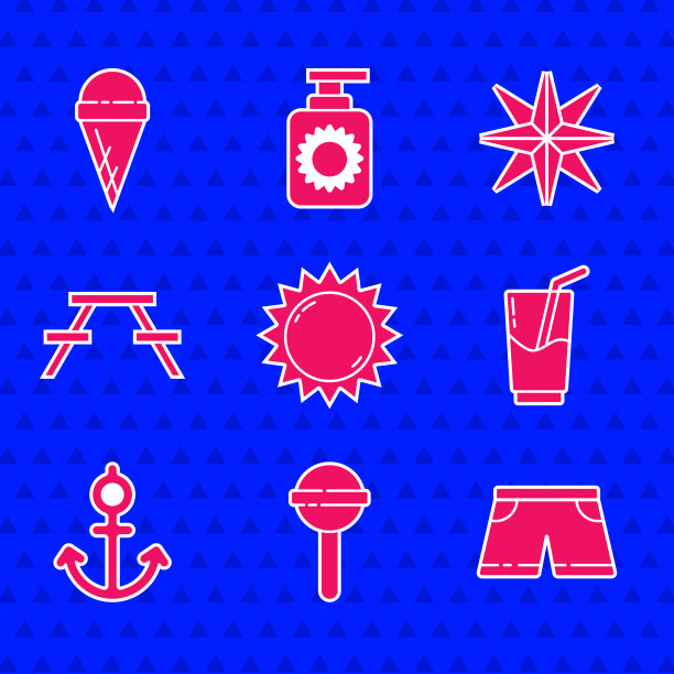 落日，棒棒糖，泳裤，鸡尾酒，还有图片下载