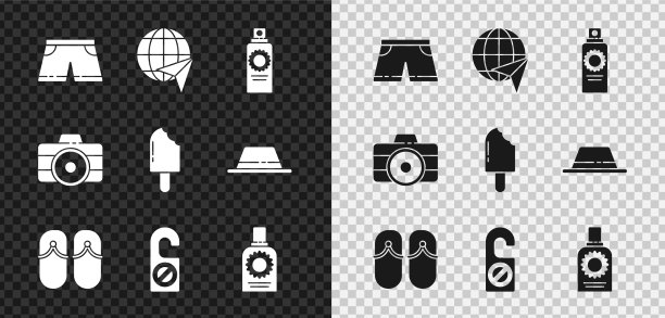 把游泳裤球和飞行飞机放在一起图片下载