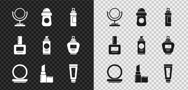 化妆镜设置圆形止汗除臭剂图片下载